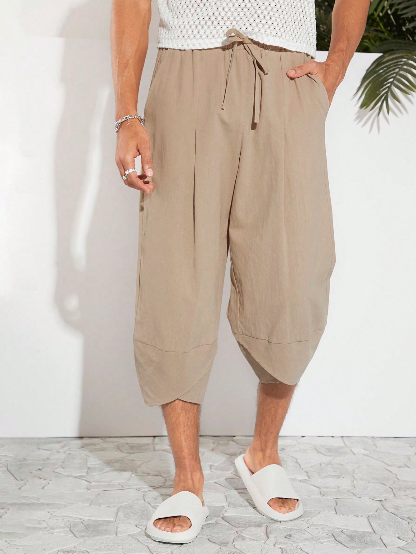Men Cotton Capri Pants