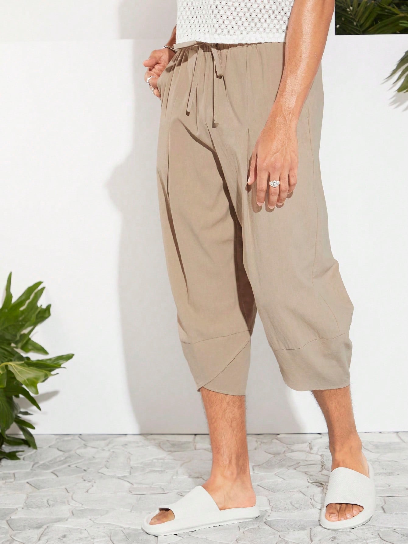 Men Cotton Capri Pants