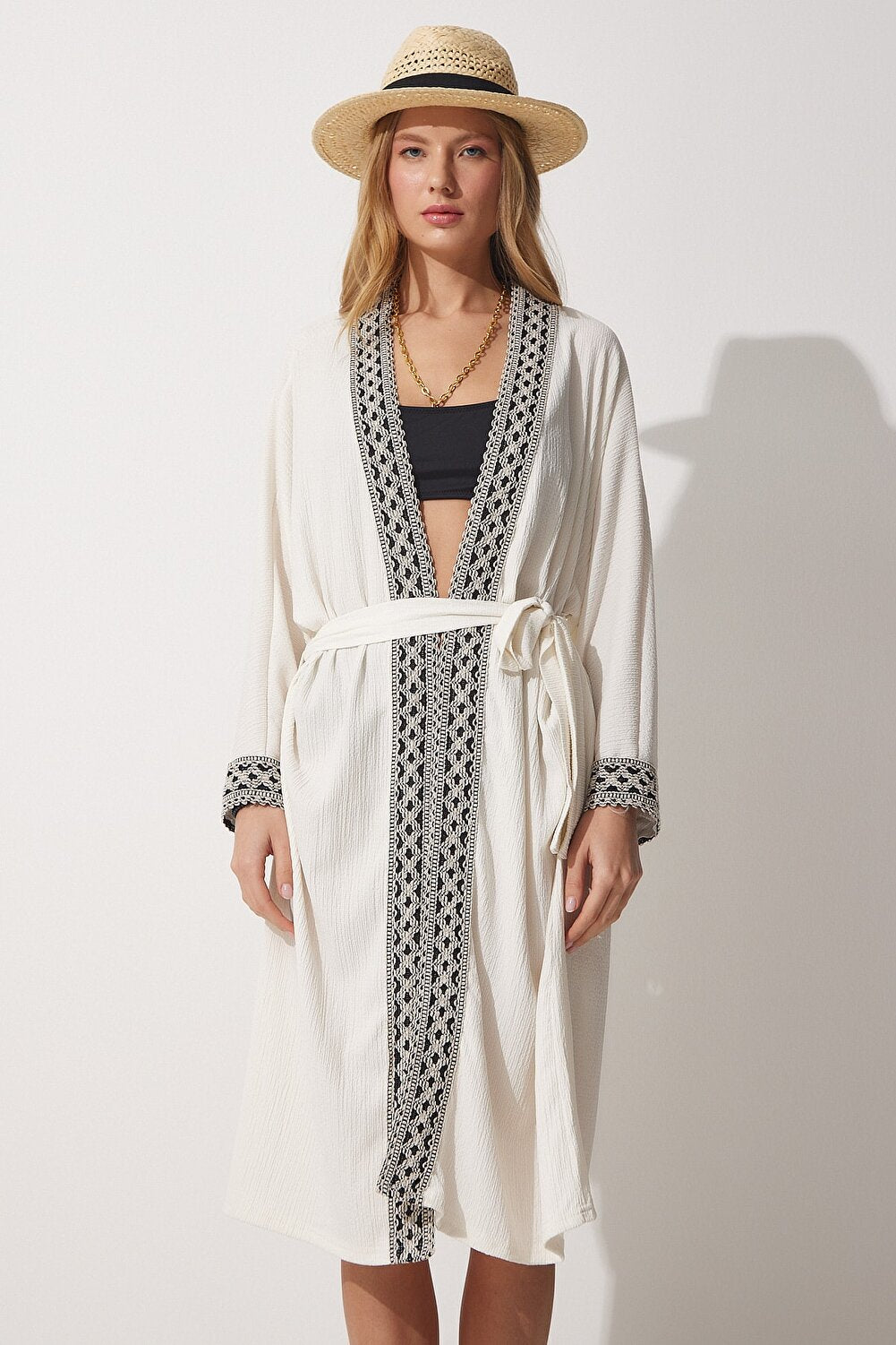 Happiness İstanbul Kimono & Caftan - Black - Regular fit Selling fast - Vector25P