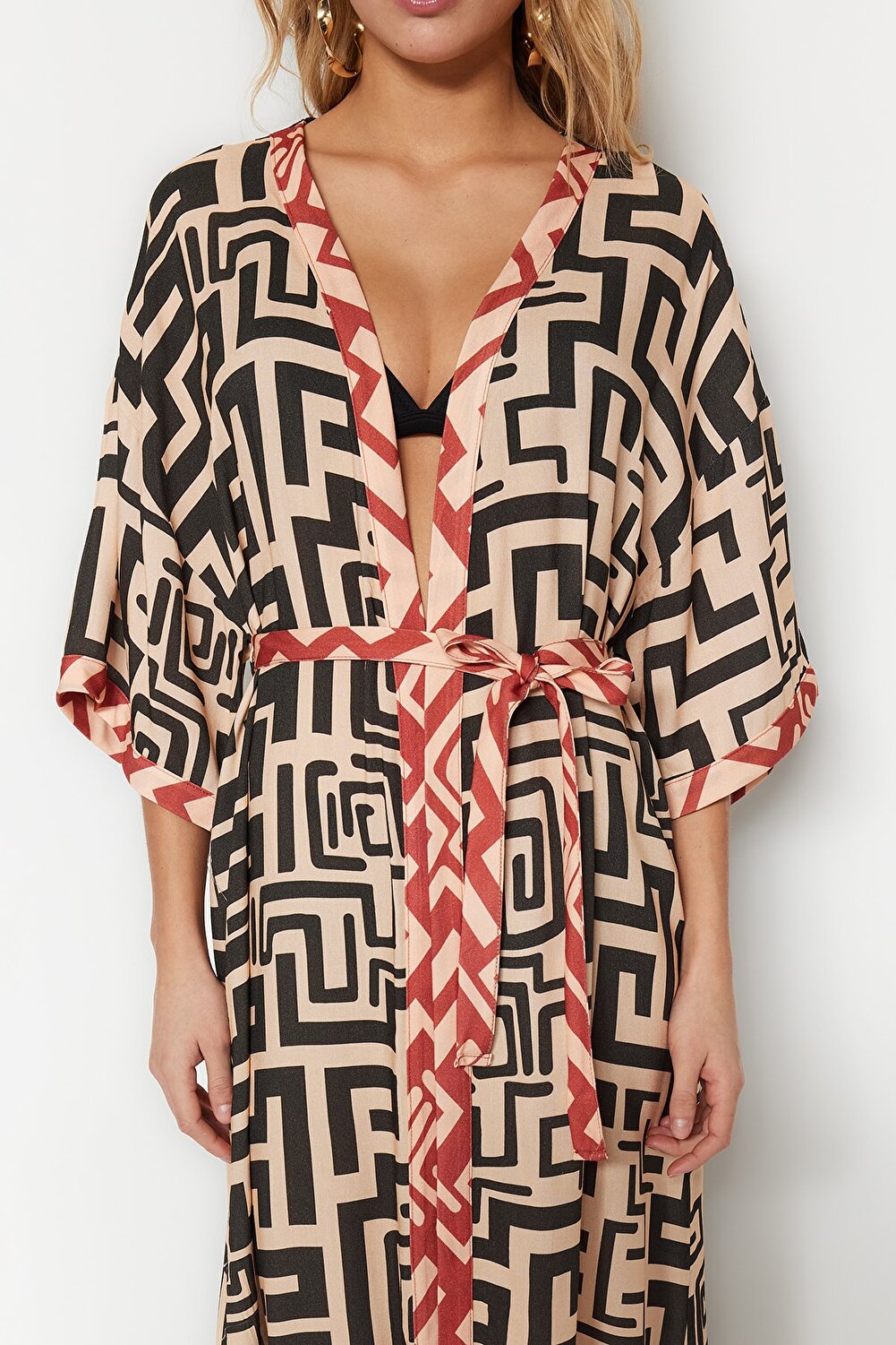 Trendyol Collection Kimono & Caftan - Multicolor - Oversize - Vector25P