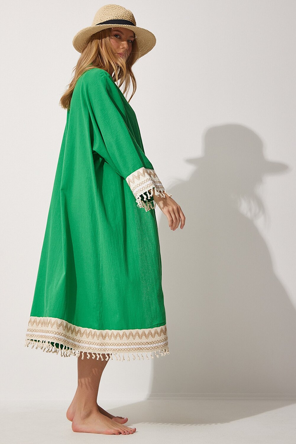 Happiness İstanbul Kimono & Caftan - Green - Regular fit - Vector25P