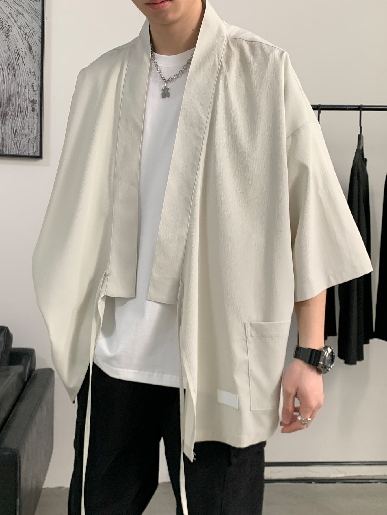 Knot Front Kimono