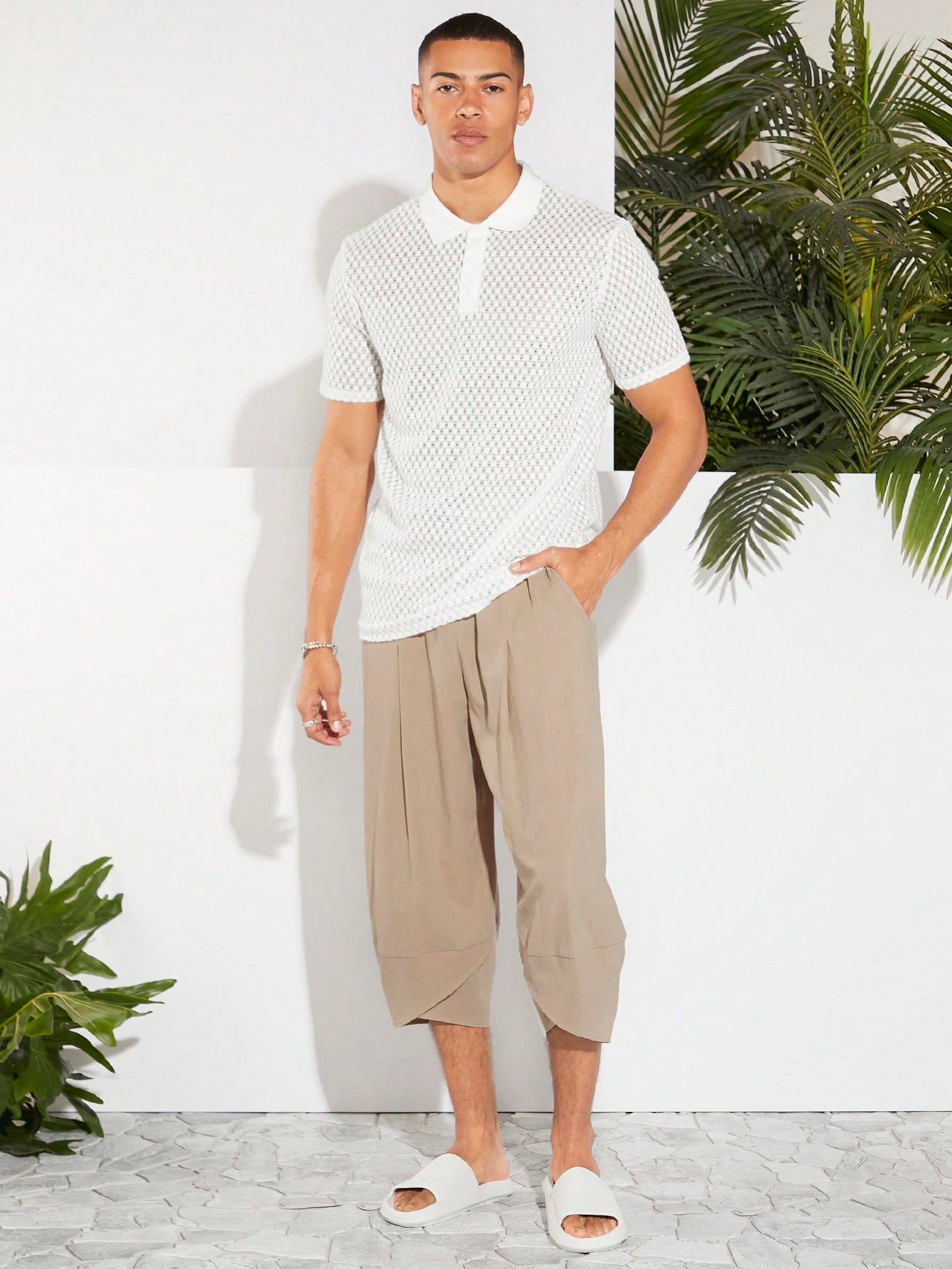  Men Cotton Capri Pants