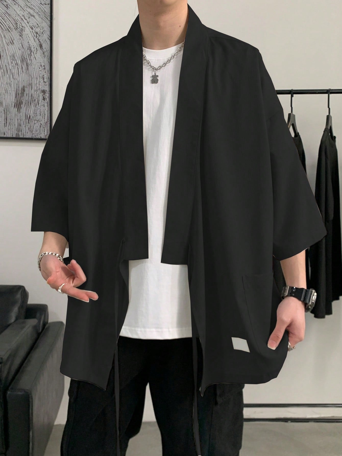 Knot Front Kimono