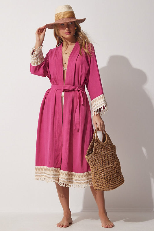 Happiness İstanbul Kimono & Caftan - Brown - Regular fit - Vector25P
