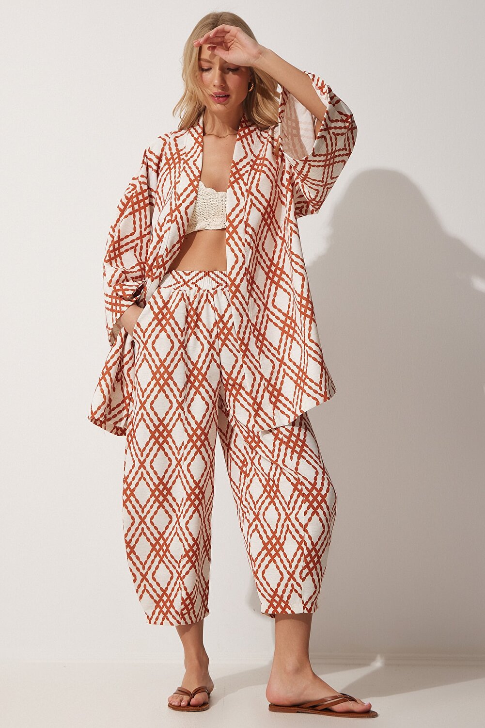 Happiness İstanbul Kimono & Caftan - Orange - Regular fit Selling fast - Vector25P
