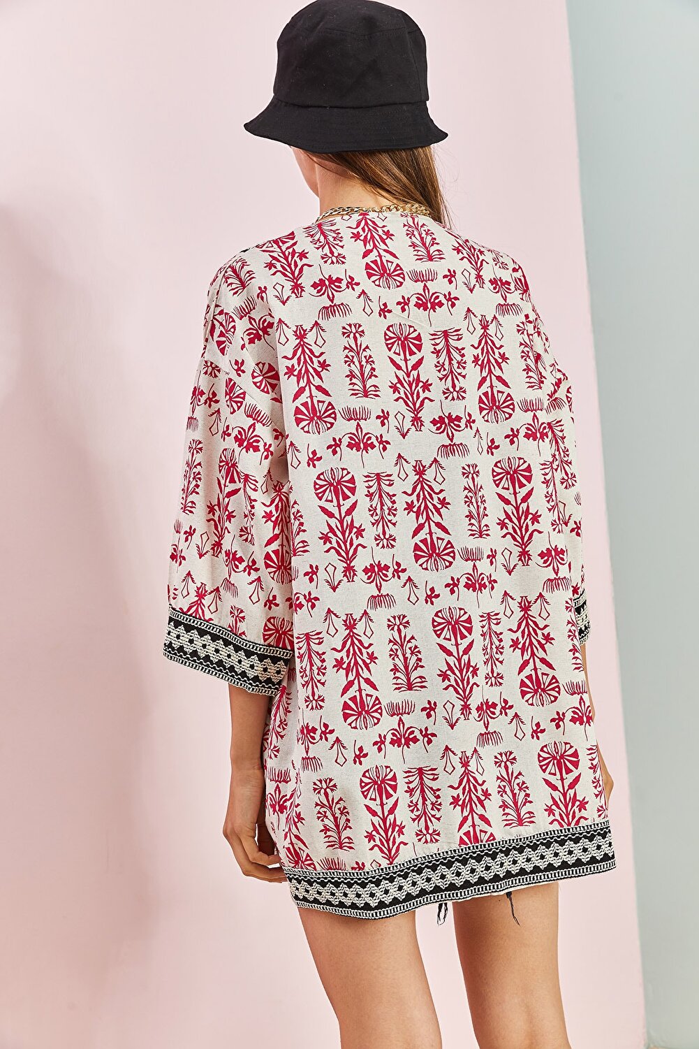 Bianco Lucci Kimono & Caftan - Pink - Oversize Selling fast - Vector25P
