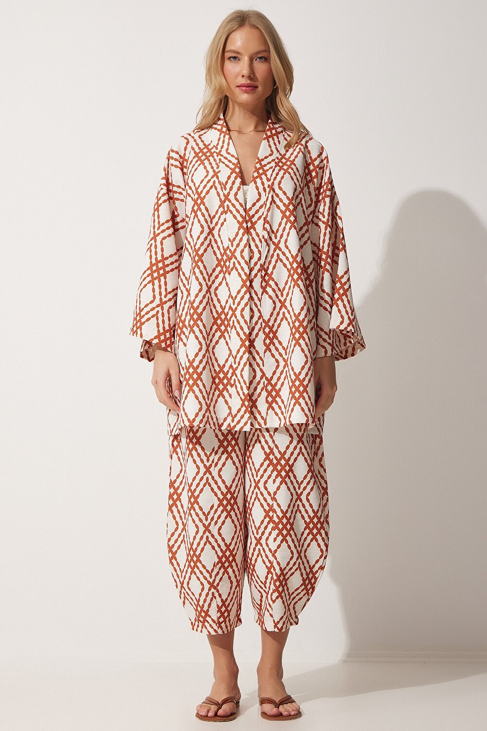 Happiness İstanbul Kimono & Caftan - Orange - Regular fit Selling fast - Vector25P