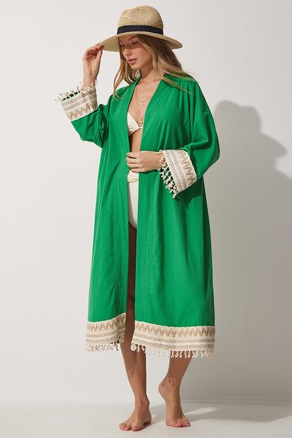 Happiness İstanbul Kimono & Caftan - Brown - Regular fit - Vector25P