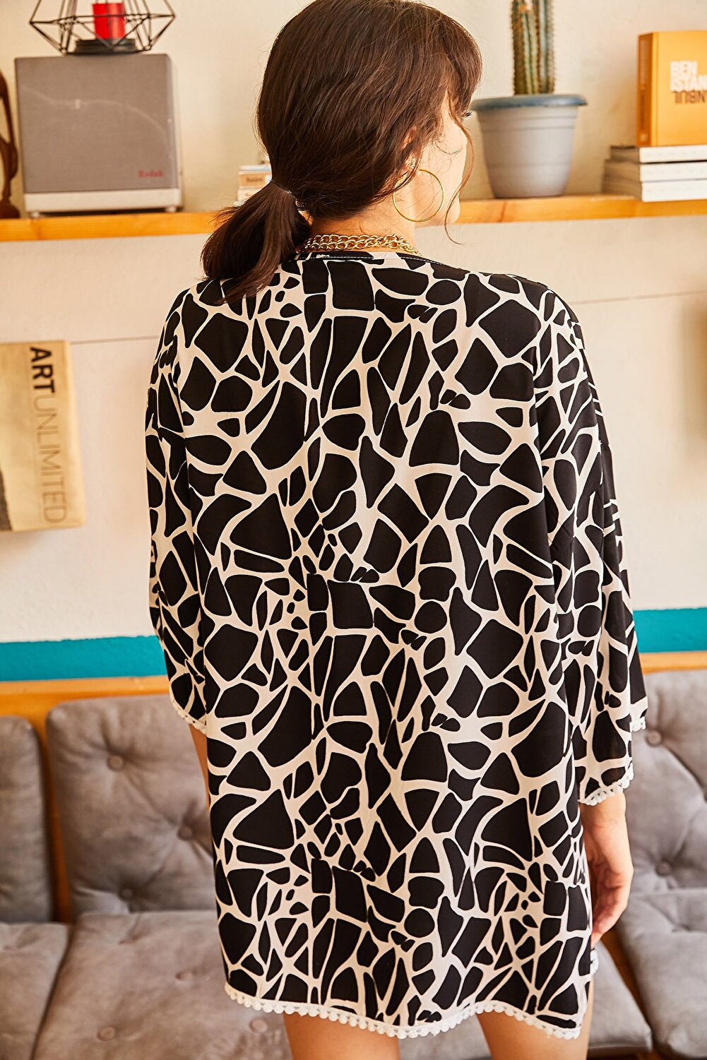 Olalook Kimono & Caftan - Black - Regular fit - Vector25P