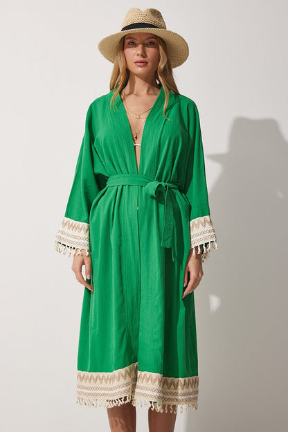 Happiness İstanbul Kimono & Caftan - Brown - Regular fit - Vector25P